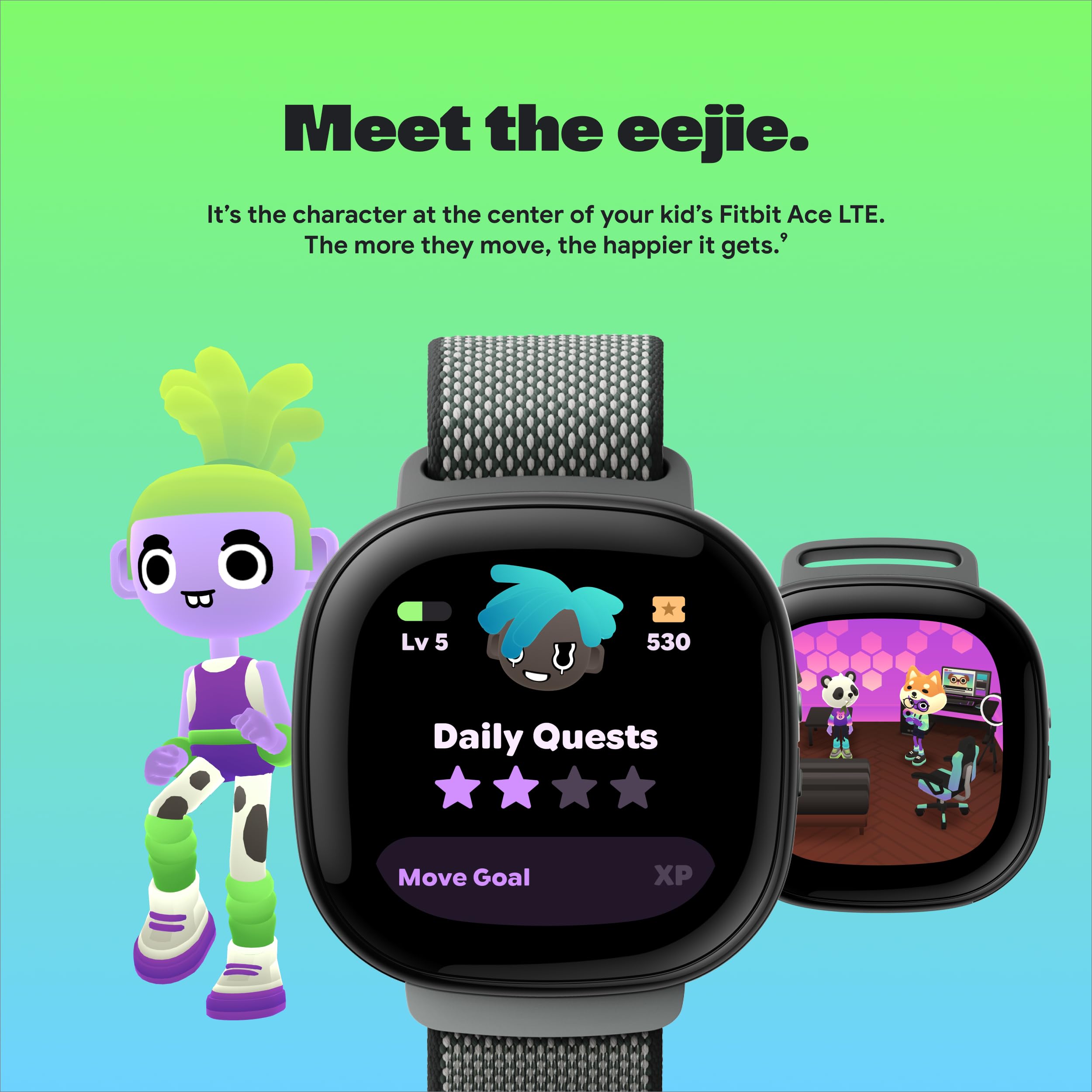Fitbit Google Ace LTE - Kids Smartwatch with Call, Message, GPS, and Activity-Based Games, Ace Pass Data Plan Required - Mild - Strange Arcade