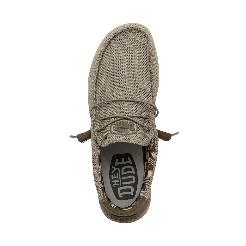 HEYDUDE Men's Wally Sox | Men?s Shoes | Men's Lace Up Loafers | Comfortable & Light-Weight Beige