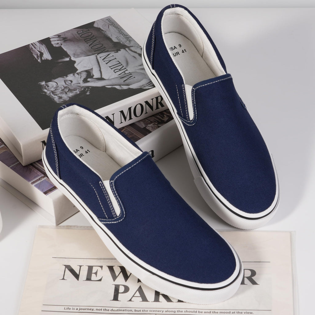 Mens Classic Slip on Canvas Shoes Casual Loafers Fashion Sneakers