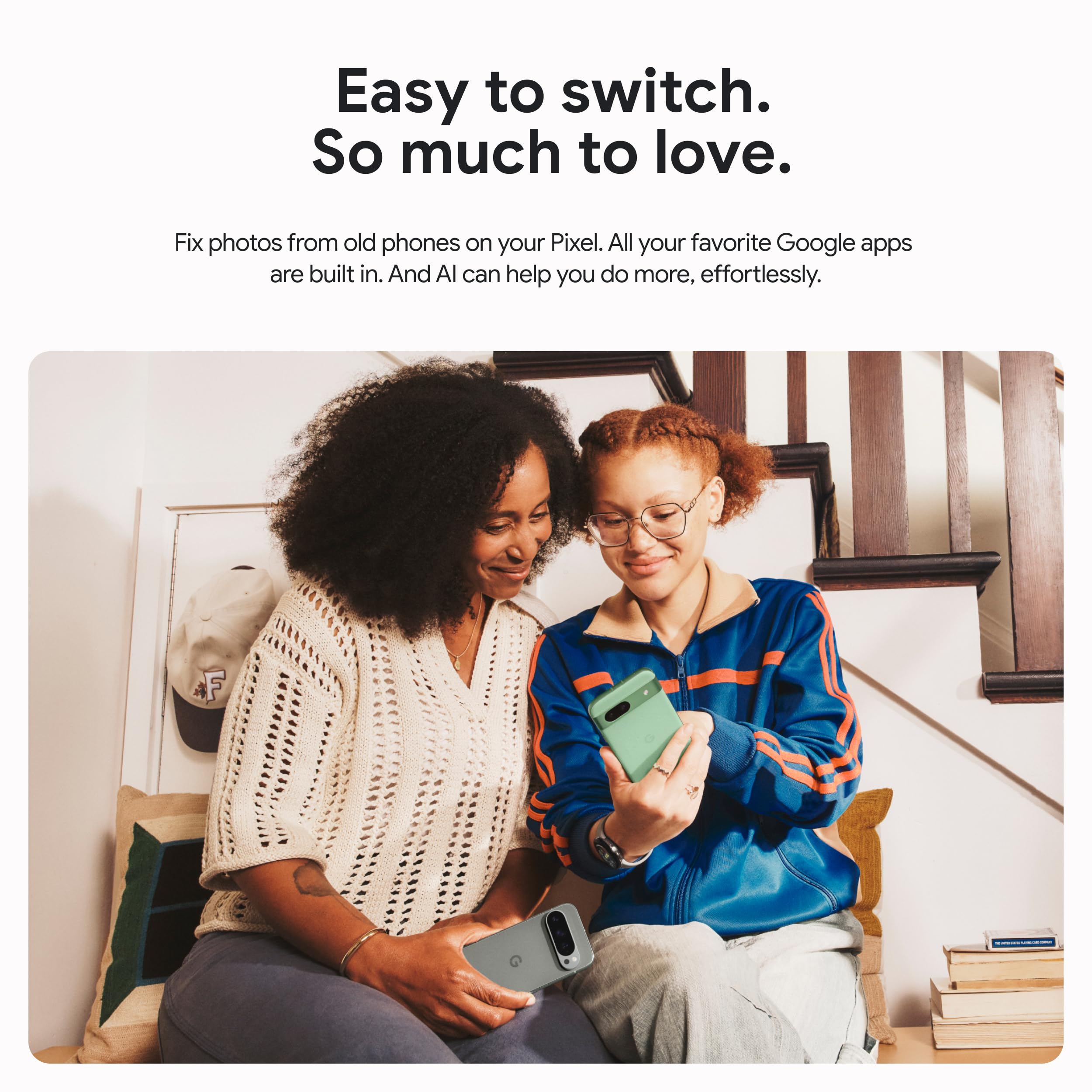 Google Pixel 9 - Unlocked Android Smartphone with Gemini, 24-Hour Battery, Advanced Camera, and 6.3" Actua Display - Porcelain - 128 GB