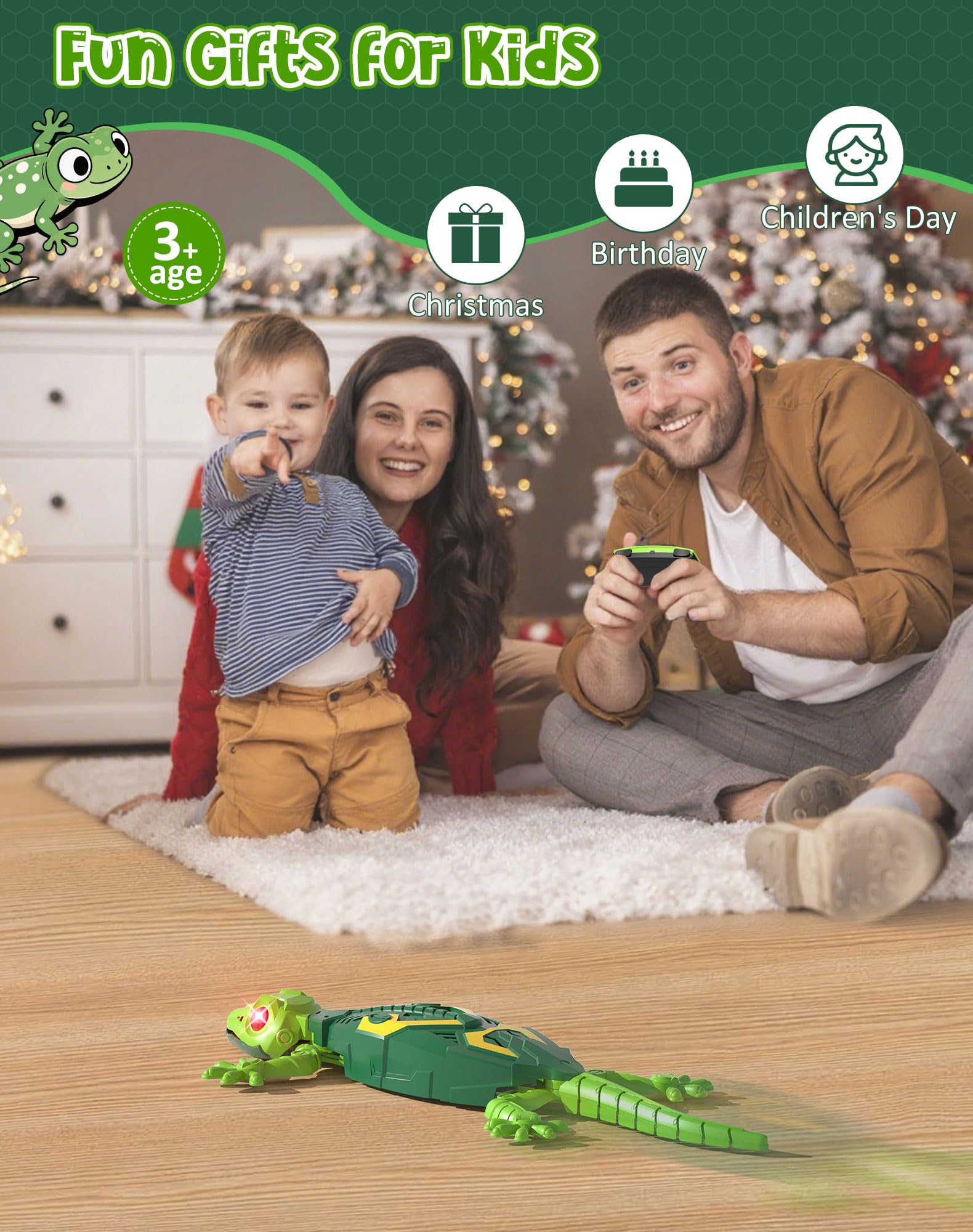 Wall Climbing Lizard,Wall Crawler Robot Gecko Remote Control,Floor Ceiling Crawling Electric Lizard Rc Car Toy,Cool Kids Toys,Christmas Birthday Gifts for 3 4 5 6 7 8 9 10+ Year Old Boys Girls Teens