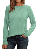AUTOMET Women’s Long Sleeve Tops Loose Fit Shirts Casual Crewneck Tunics