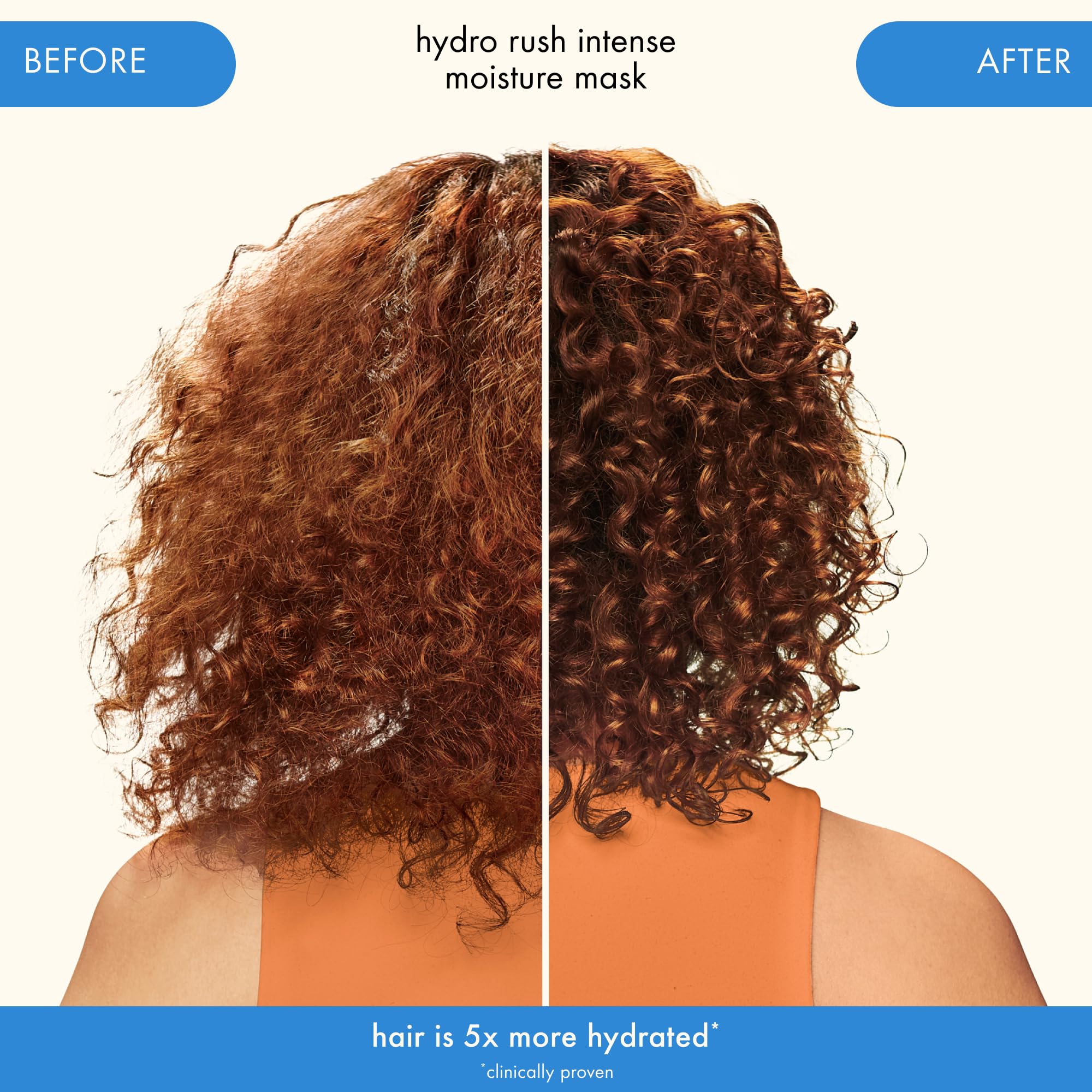 amika hydro rush intense moisture mask with hyaluronic acid, 250ml | for dry, textured, or coarse low porosity hair types 2c-4c, for long-lasting hydration