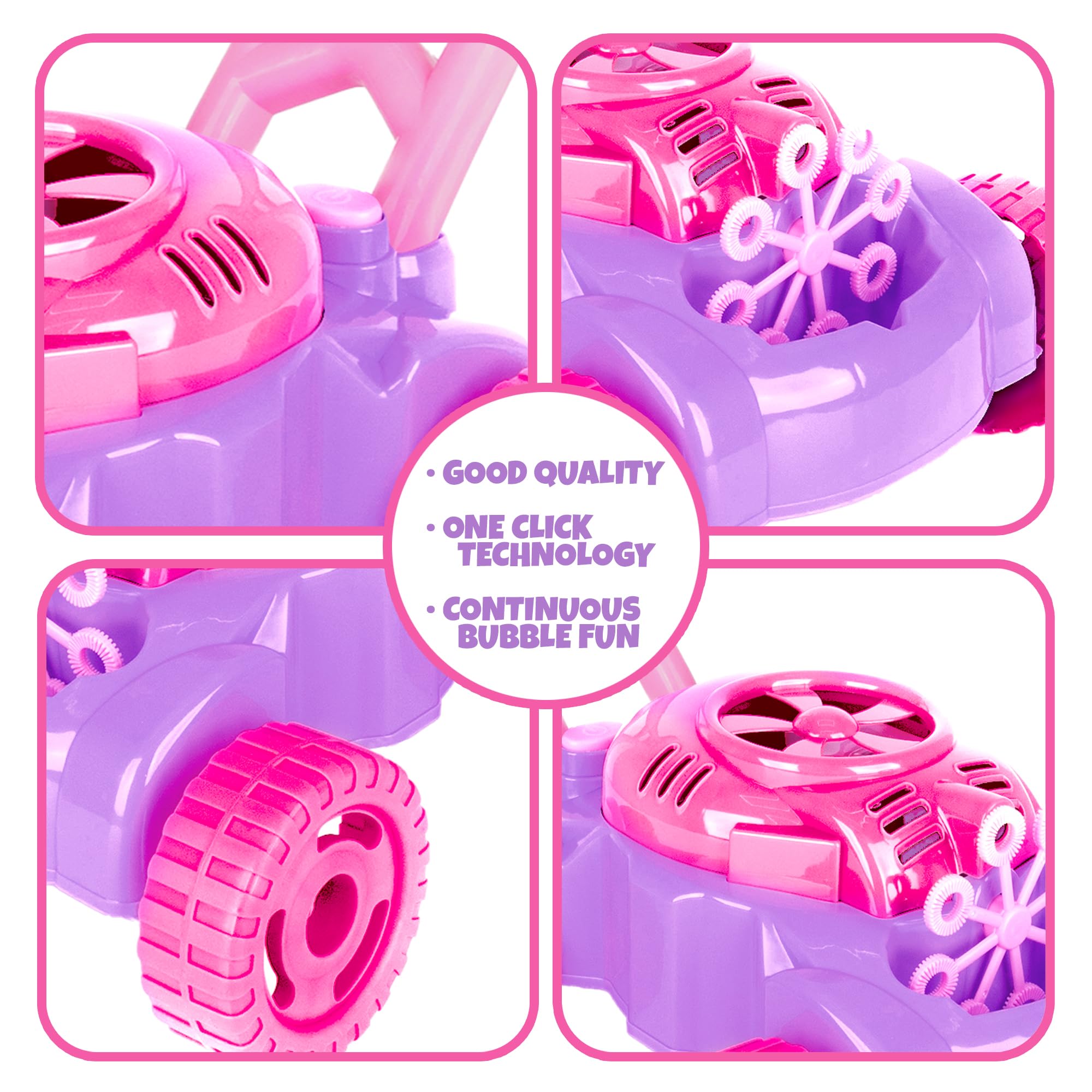 ArtCreativity Bubble Lawn Mower for Toddlers 1-3, Kids Bubble Machine for 1-Year-Old Girl Gifts, Xmas Gifts for Kids, Push Toys for Toddlers Age 1 2 3+ Birthday Gifts for Preschool Girls