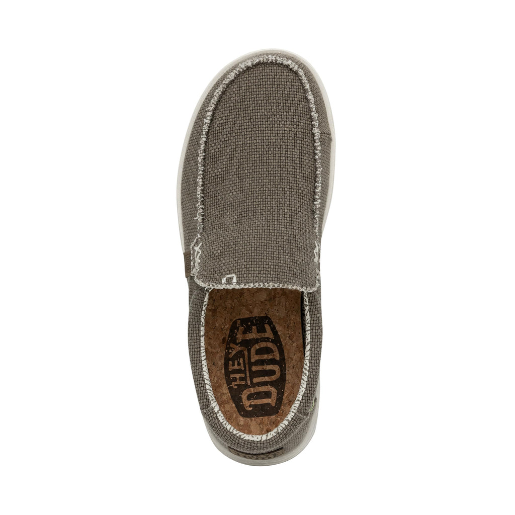 HEYDUDE Men's Mikka Braided Size 11| Men's Loafers | Men's Slip On Shoes | Comfortable & Light-Weight Brown