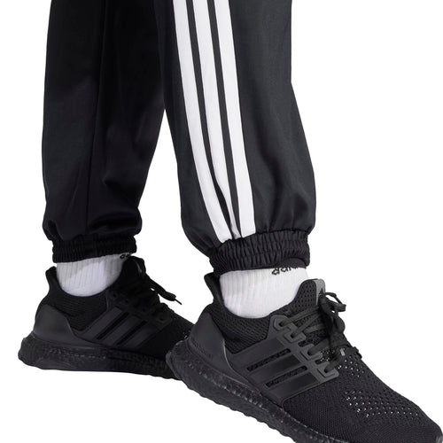 Adidas Womens Tricot 3-Stripes Track Pants, Black/White, Large