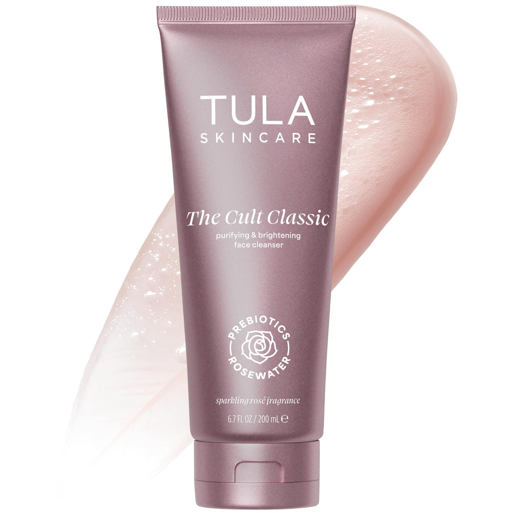 TULA Skincare Cult Classic Purifying Face Cleanser, Sparkling Rosé, Daily Wash for Pores & Skin Balance with Prebiotic Extracts, Antioxidants & Turmeric, Deep Cleansing Formula, 6.7 FL OZ