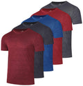 Real Essentials 5 Pack: Men’s Short Sleeve Dry Fit T-Shirts – Moisture Wicking Athletic Workout Gym Fitness Casual Tees, Set 10, XX-Large