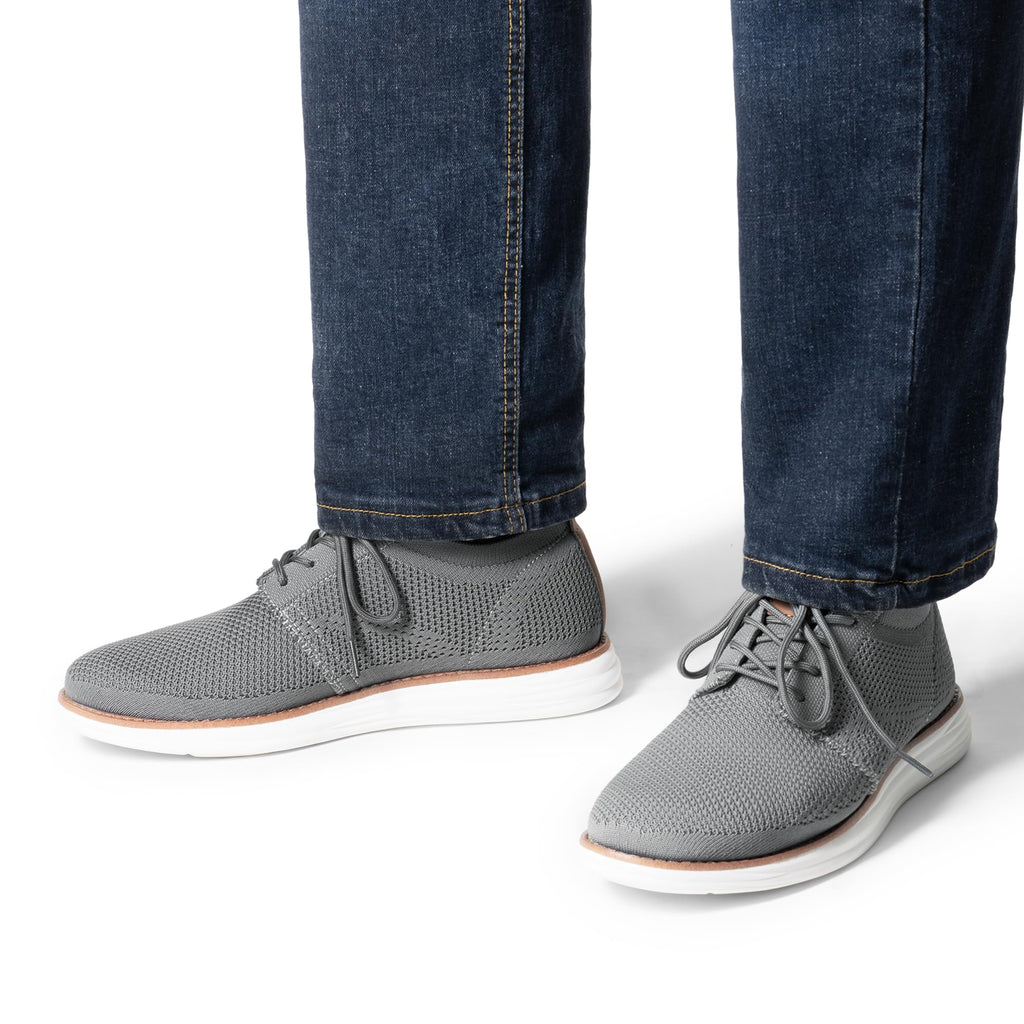 Bruno Marc Men's KnitFlex Breeze Mesh Sneakers Oxfords Lace-Up Lightweight Casual Walking Shoes,Size 10.5,Dark Grey,GRAND-01