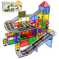 Magnetic Tiles - Road Set, Magnetic Building Blocks, Preschool Montessori Toys Gift for 3+ Year Old Boys and Girls, Sensory Christmas Toys for Kids Aged 3-5 and 4-8, Ideas for Toddler with Autism