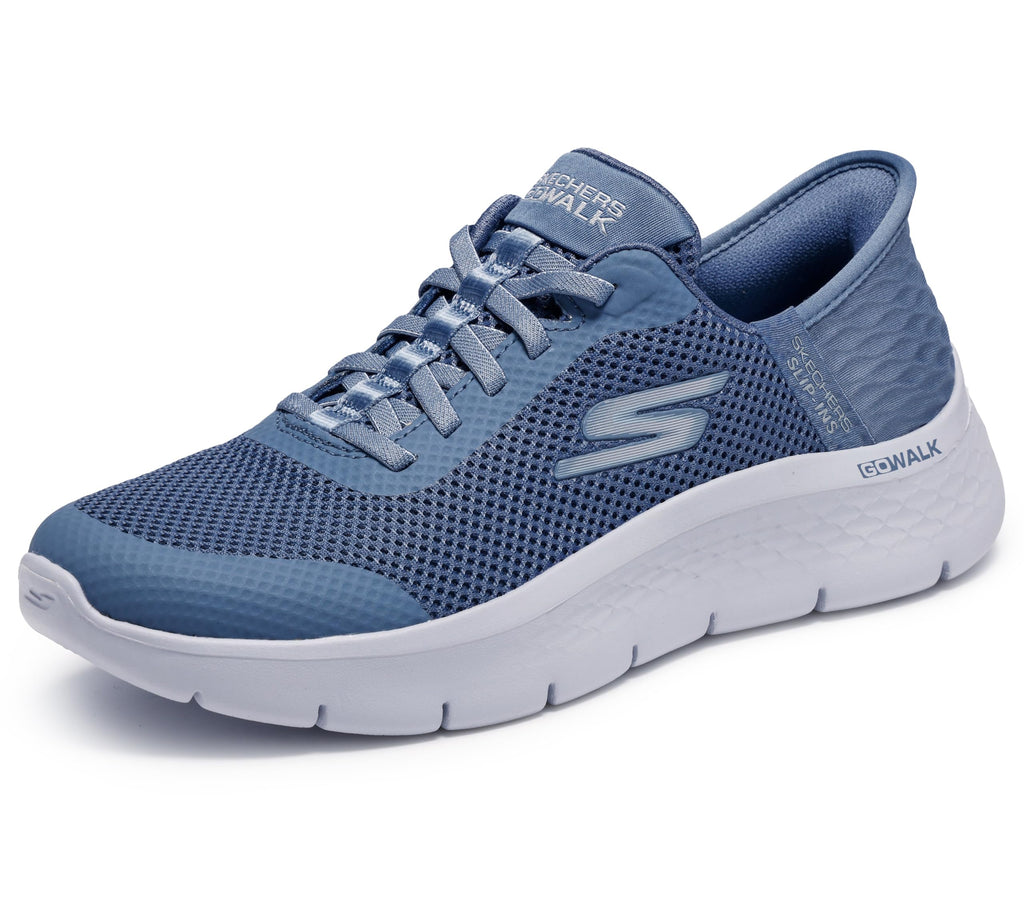 Skechers Women's Go Walk Flex Hands Free Slip-Ins - Grand Entry Sneaker, Blue, 6.5 US