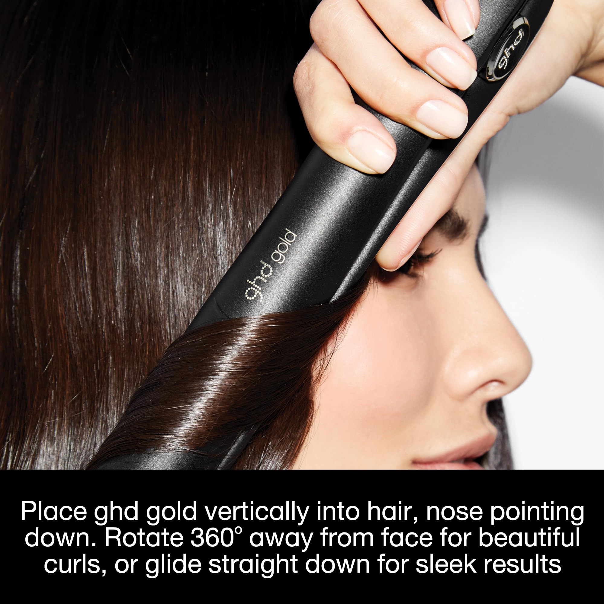 ghd Gold Styler Flat Iron Hair Straightener, Black