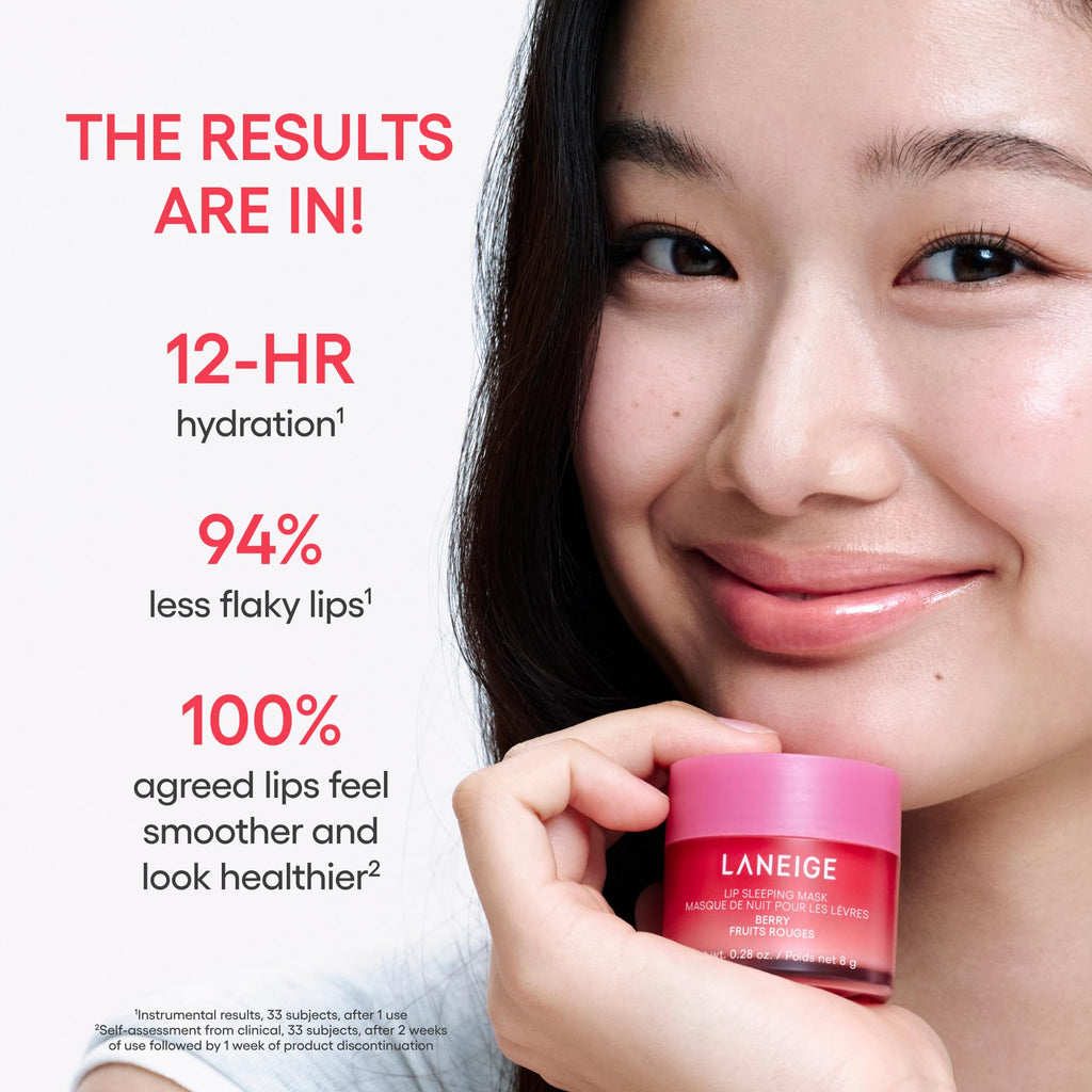 LANEIGE Lip Sleeping Mask: Hydrating & Nourishing Korean Overnight Lip Treatment Mask with Shea Butter, Vitamin C & Murumuru, Antioxidants For Flaky, Dry Lips | Korean Skin Care, Grapefruit