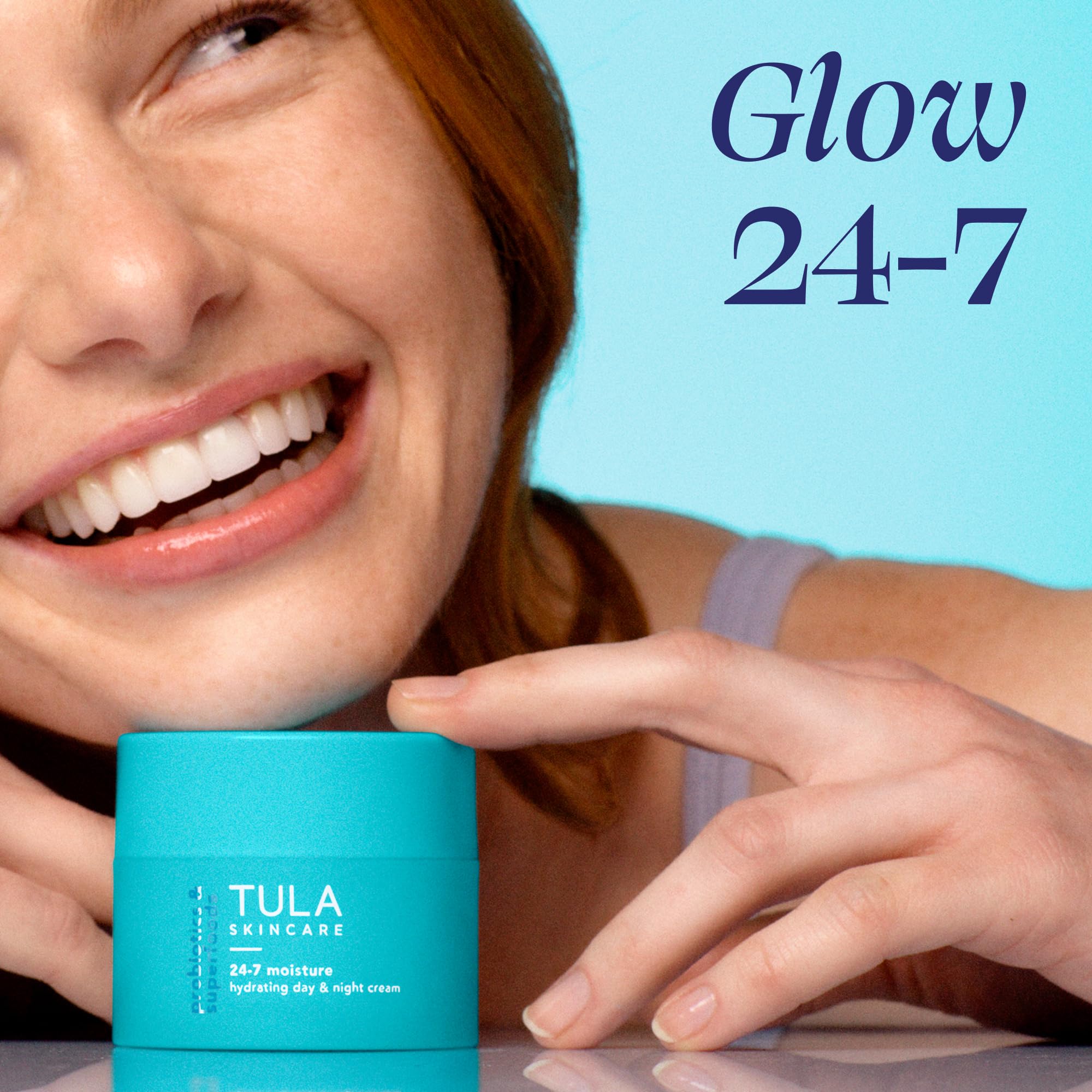 TULA Skin Care 24-7 Hydrating Day & Night Cream - Anti-Aging Moisturizer for Face, Contains Watermelon & Blueberry Extract, 1.5 oz.