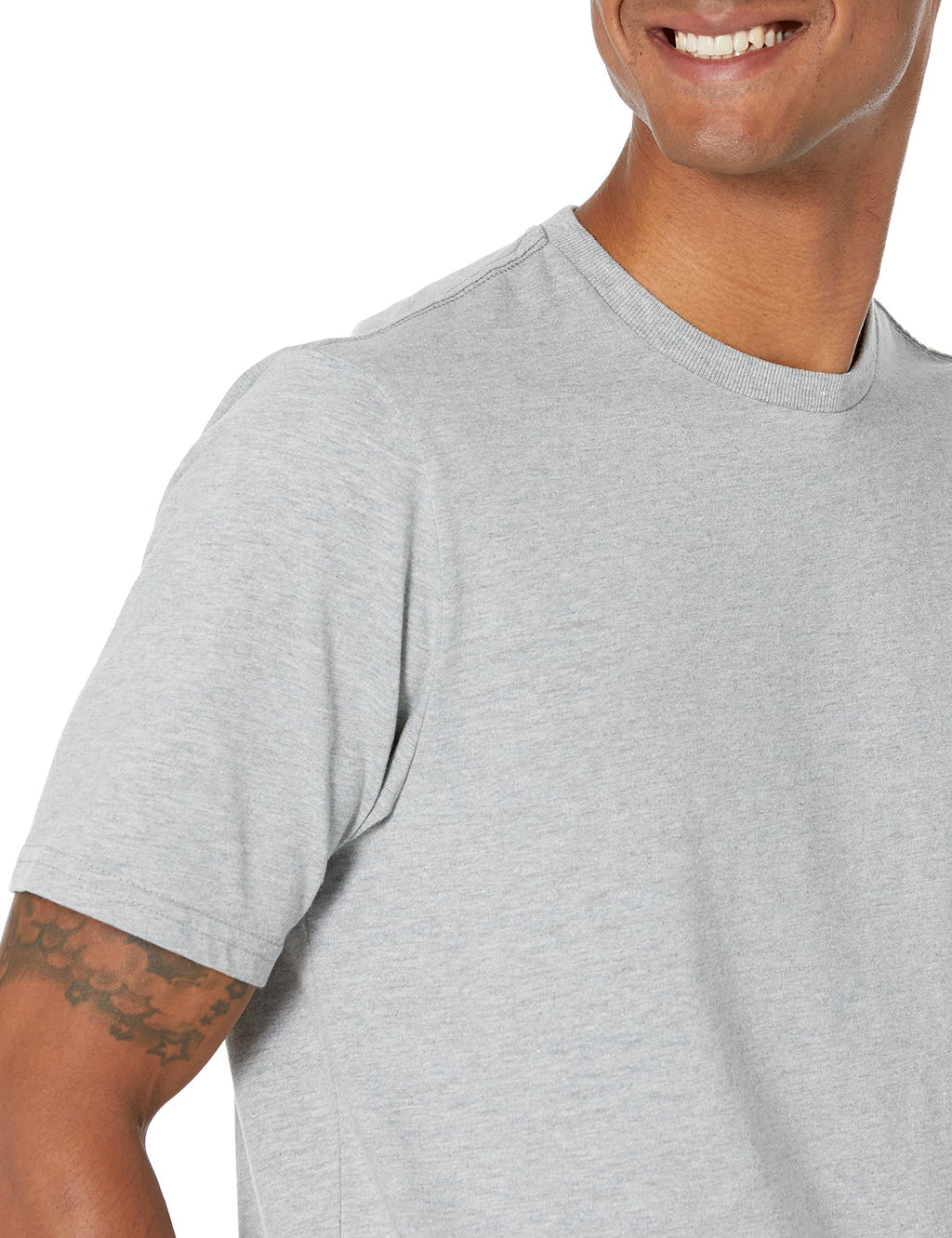 Amazon Essentials Men's Big & Tall 2-Pack Short-Sleeve Crewneck T-Shirt Shirt, Heather Grey/Heather Grey, 4X