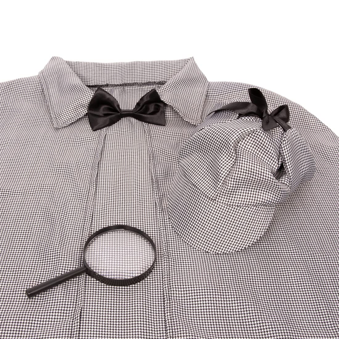 Tigerdoe – Detective Costume Adults – 3 Pc Set – Detective Hat with Cape and Magnifying Glass – Spy Costume Accessories set