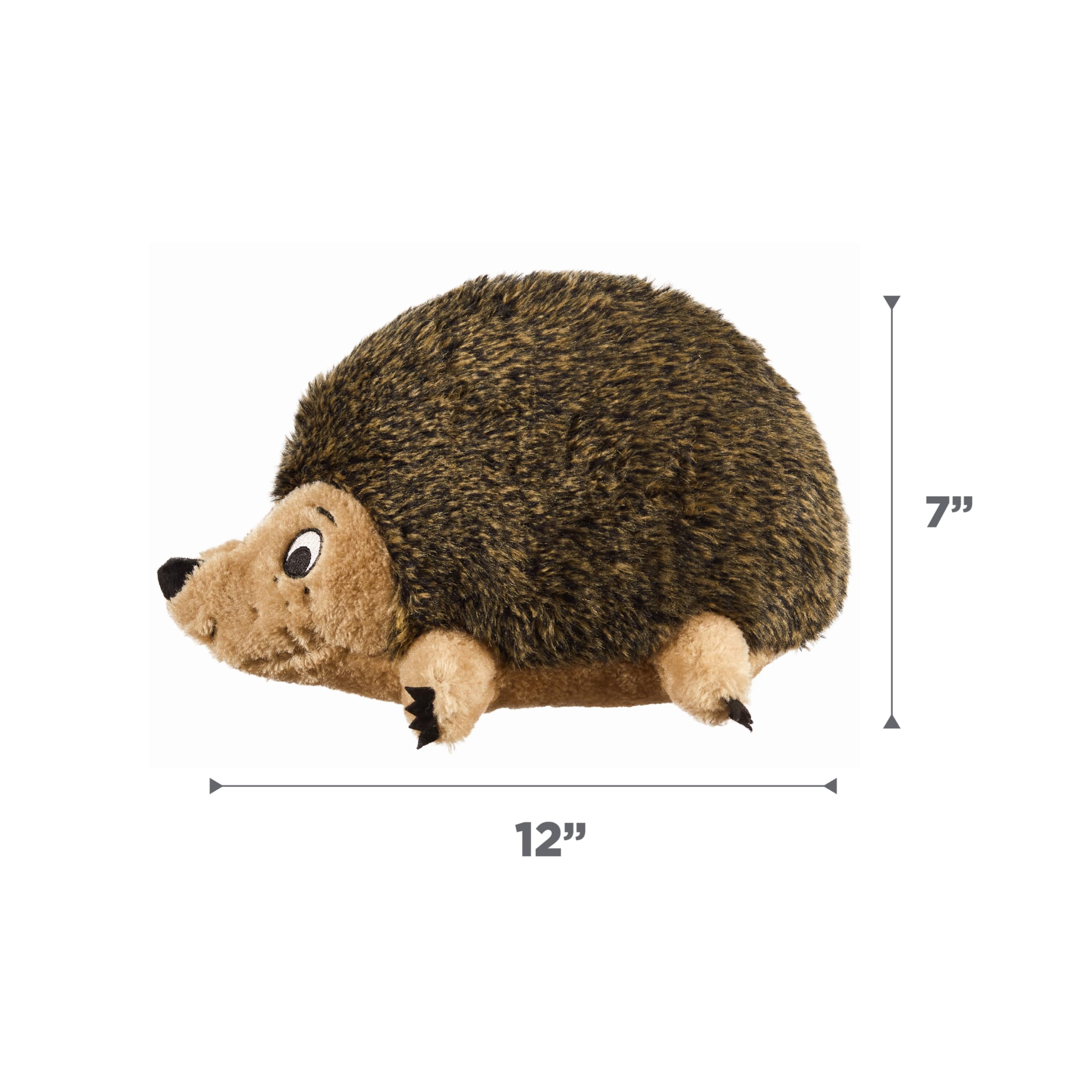 Outward Hound Hedgehogz Stuffed Dog Toy – Soft Plush Hedgehog, Grunts & Squeaks, Large, 12" x 6" x 7"