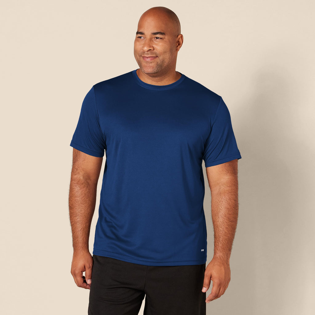 Amazon Essentials Men's Performance Tech Workout T-Shirts, Pack of 2, Navy/Red, XX-Large