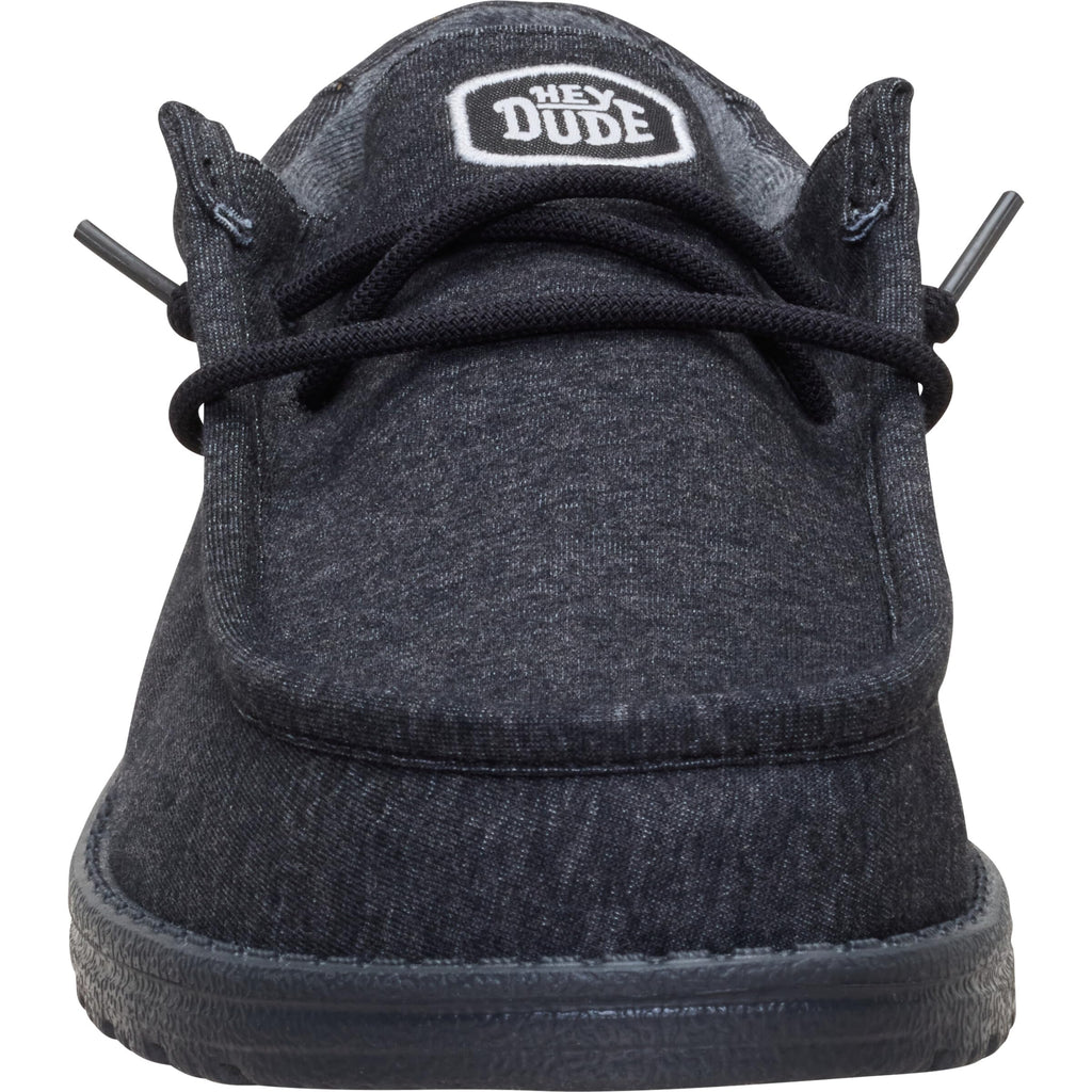 HEYDUDE Wally Stretch Jersey Black Size 10, Men’s Shoes, Men's Slip-on Loafers, Comfortable & Light-Weight
