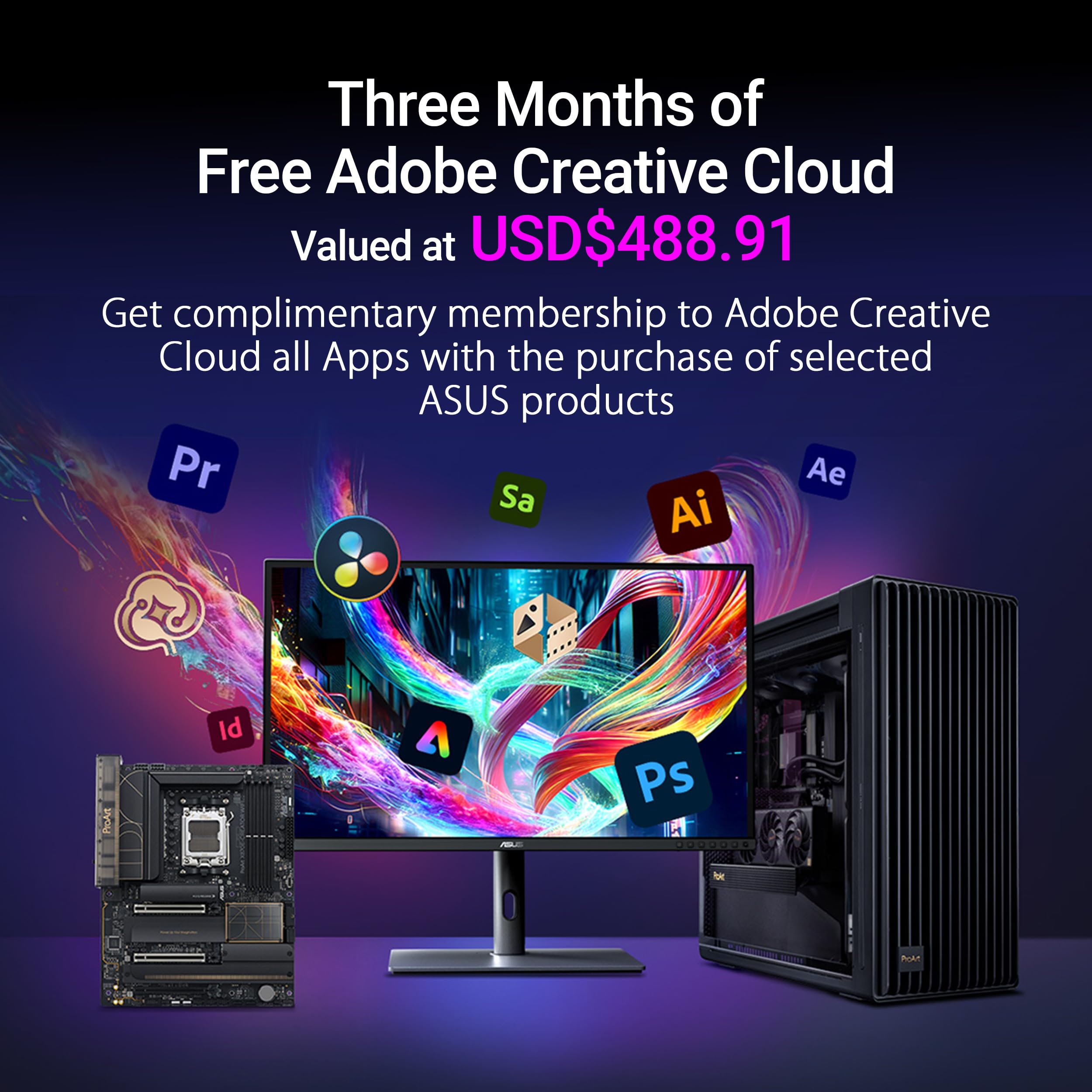 ASUS ProArt Z890-CREATOR WIFI Z890 LGA 1851 ATX Motherboard, Intel® Core™ Ultra Processor Series 2 Ready, 16+2+1+2 stages, PCIe® 5.0, DDR5, Thunderbolt™ 5 Type-C®, 10+2.5 Gb LAN, WiFi 7, 5x M.2, AI OC