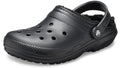 Crocs Unisex Adult Men's and Women's Classic Lined | Fuzzy Slippers Clog, Black/Black, 9 Women 7 Men US