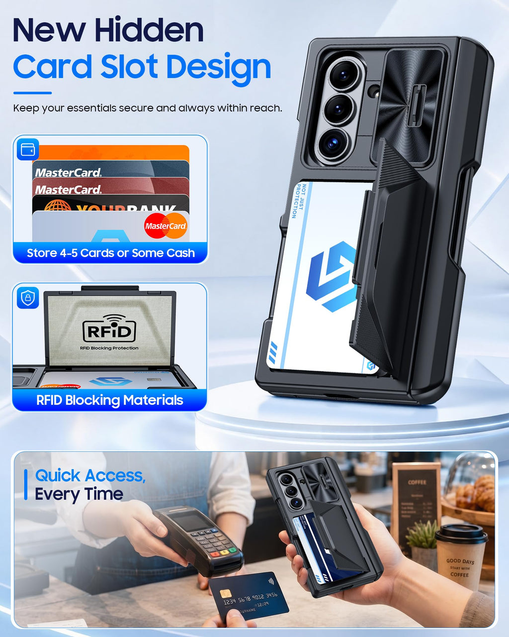 BSNRM for Samsung Galaxy Z Fold 8 Ultra Case Wallet, Screen Protector,S-Pen