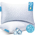 QUTOOL Cooling Pillow for Sleeping 2 Pack, Luxury Shredded Memory Foam Bed Queen Pillows Set of 2, Cool Pillow for Hot Sleepers Adjustable Firm Pillow for Side, Back, Stomach Sleepers Soft Yet Support