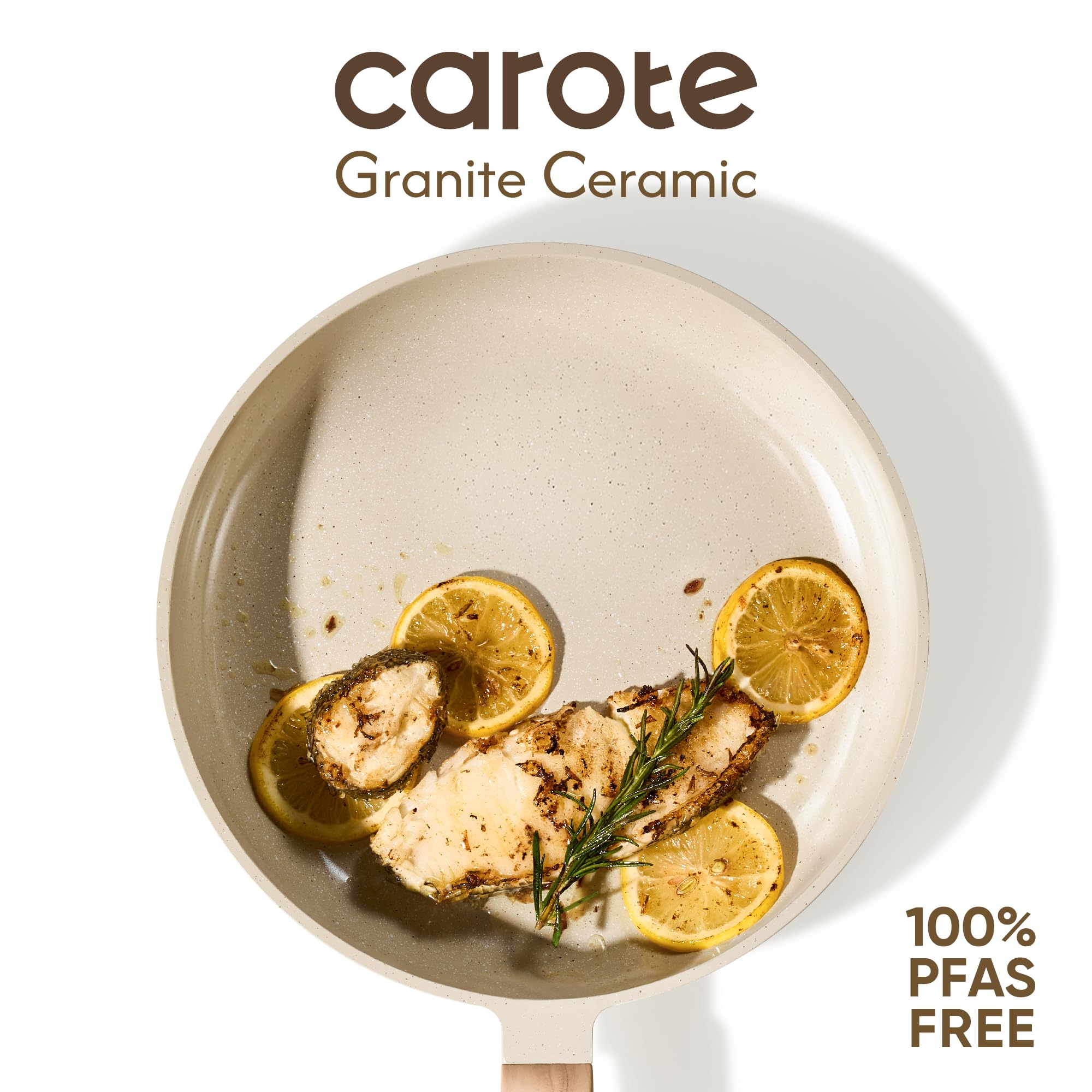 CAROTE 22Pcs Pots and Pans Set Non stick, Ceramic Cookware Set, Non-toxic Kitchen Cooking Set, PFAS and PFOA Free