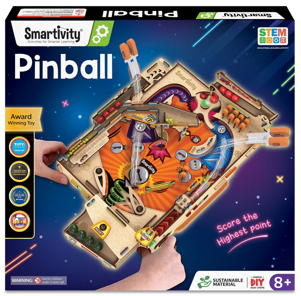 Smartivity DIY Pinball Machine for Kids 8-14 Years Old | Global Award Winning Arcade Game | Build Your Own Pinball I Birthday Gift for Smart Kids | STEM Toy for Boys & Girls