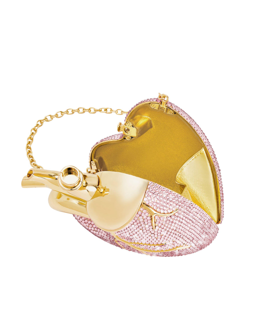JW PEI Women's Maren Artificial Crystal Heart Shaped Bag - Pink