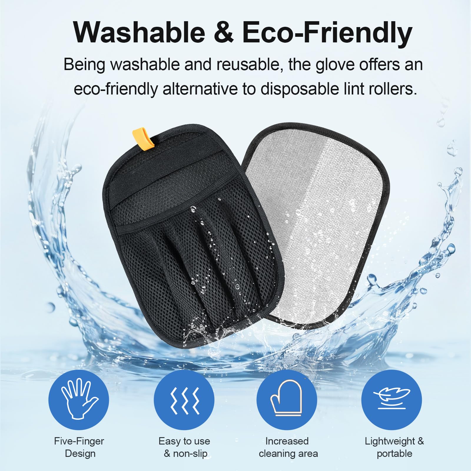 Salhap Pet Hair Removal Glove for Cats & Dogs, Upgraded Five-Finger Electrostatic Pet Hair Glove, Reusable Magic Brush Pet Hair Remover Tool for Laundry, Couch, Carpet, Car Seat