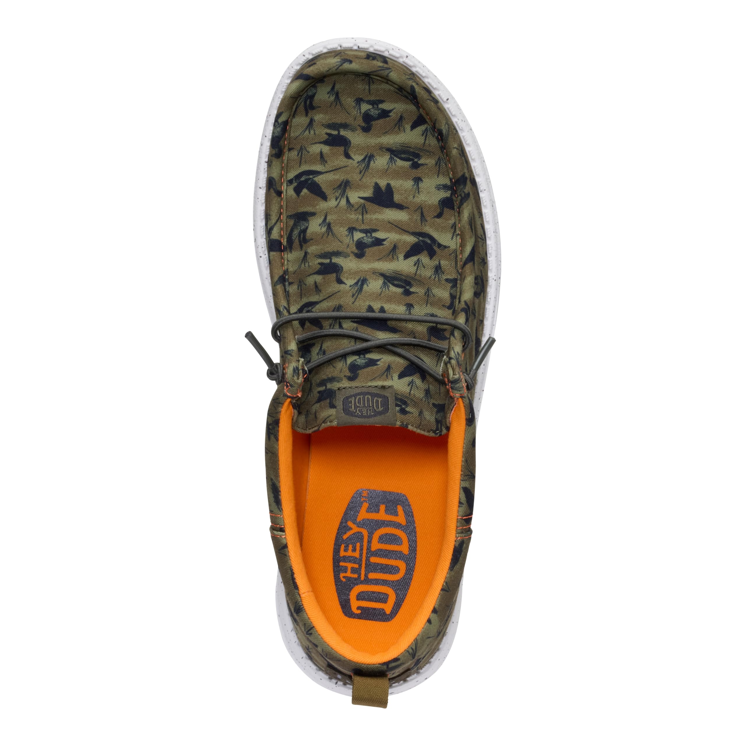 HEYDUDE Wally Funk Duck Print Dark Olive/Multi 11, Mens Shoes, Slip-on Loafers, Comfortable & Light-Weight