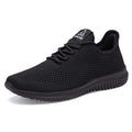 VAMJAM Men's Running Shoes Ultra Lightweight Breathable Walking Shoes Non Slip Athletic Fashion Sneakers Mesh Workout Casual Sports Shoes All Black Size 6.5