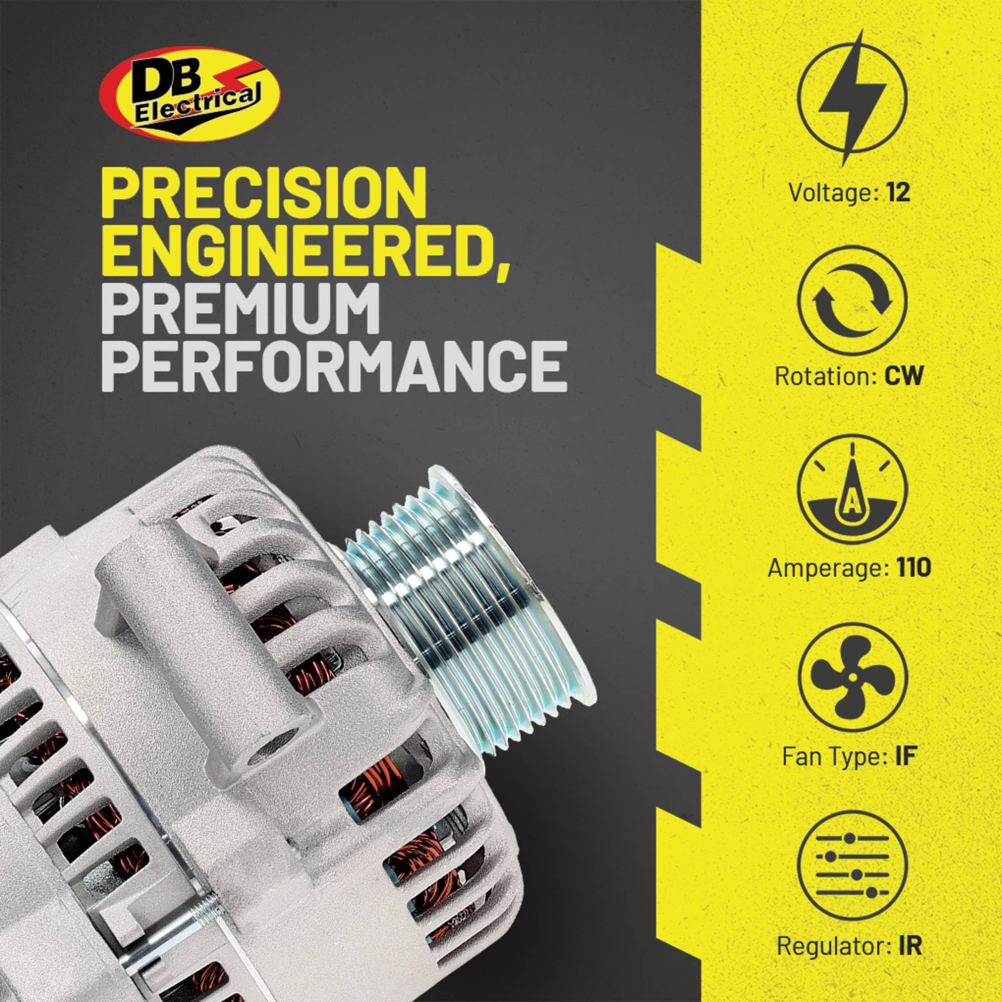 DB Electrical 400-14044 Alternator Compatible With/Replacement For Super Duty F250 F450 F550 7.3L (1999-2001), Excursion 7.3L (2000-2001), F150 F250 F350 F450 Pickup (1999-2001) Super D
