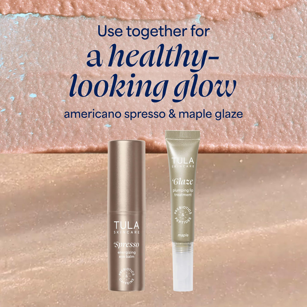TULA Skin Care Spresso Energizing Eye Balm, Americano - Energizing & Hydrating Caffeine Under Eye Treatment for Dark Circles, Portable and Perfect to Use On-the-go, 0.35 oz.