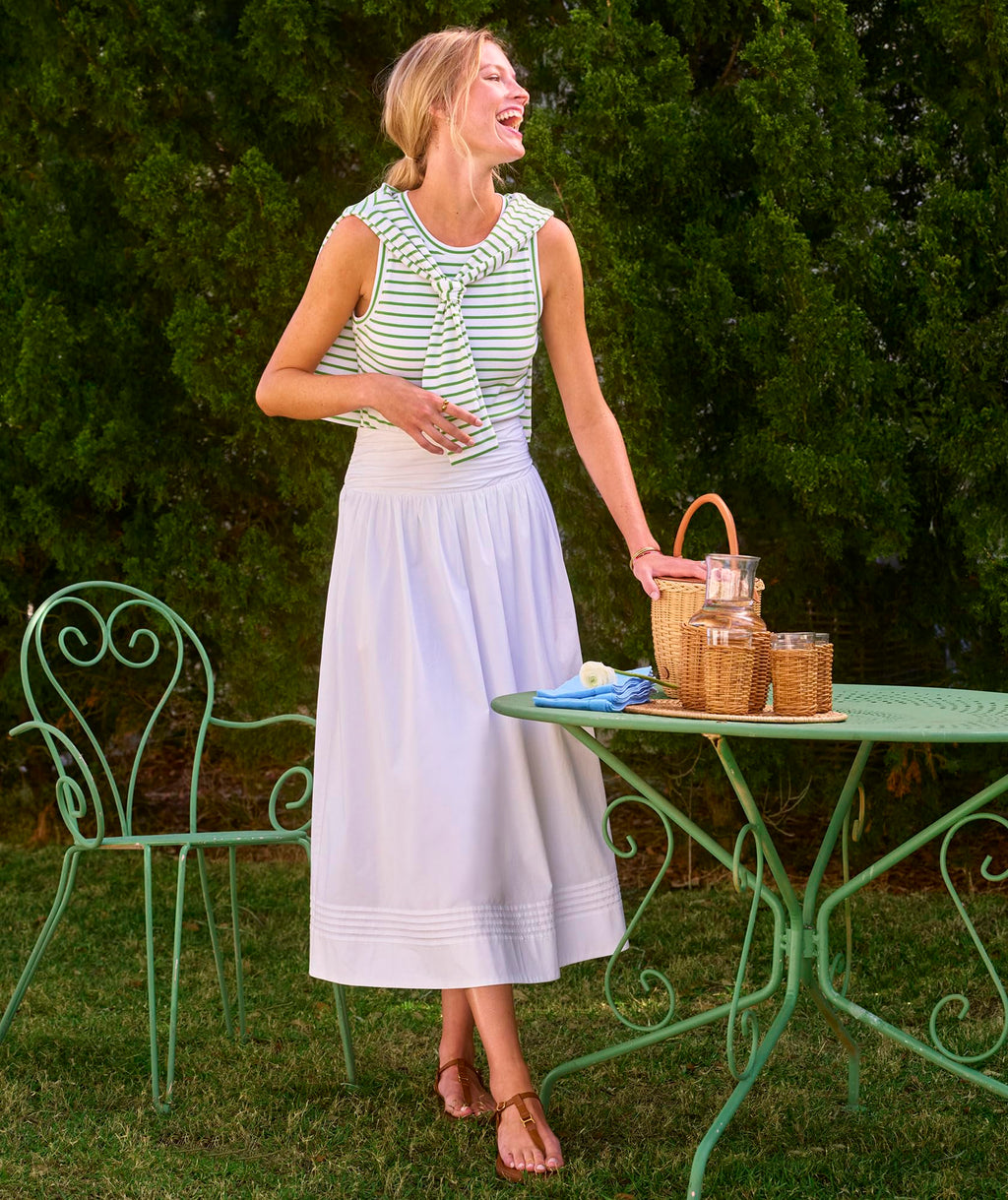 vineyard vines Katama Maxi Skirt, White, XS