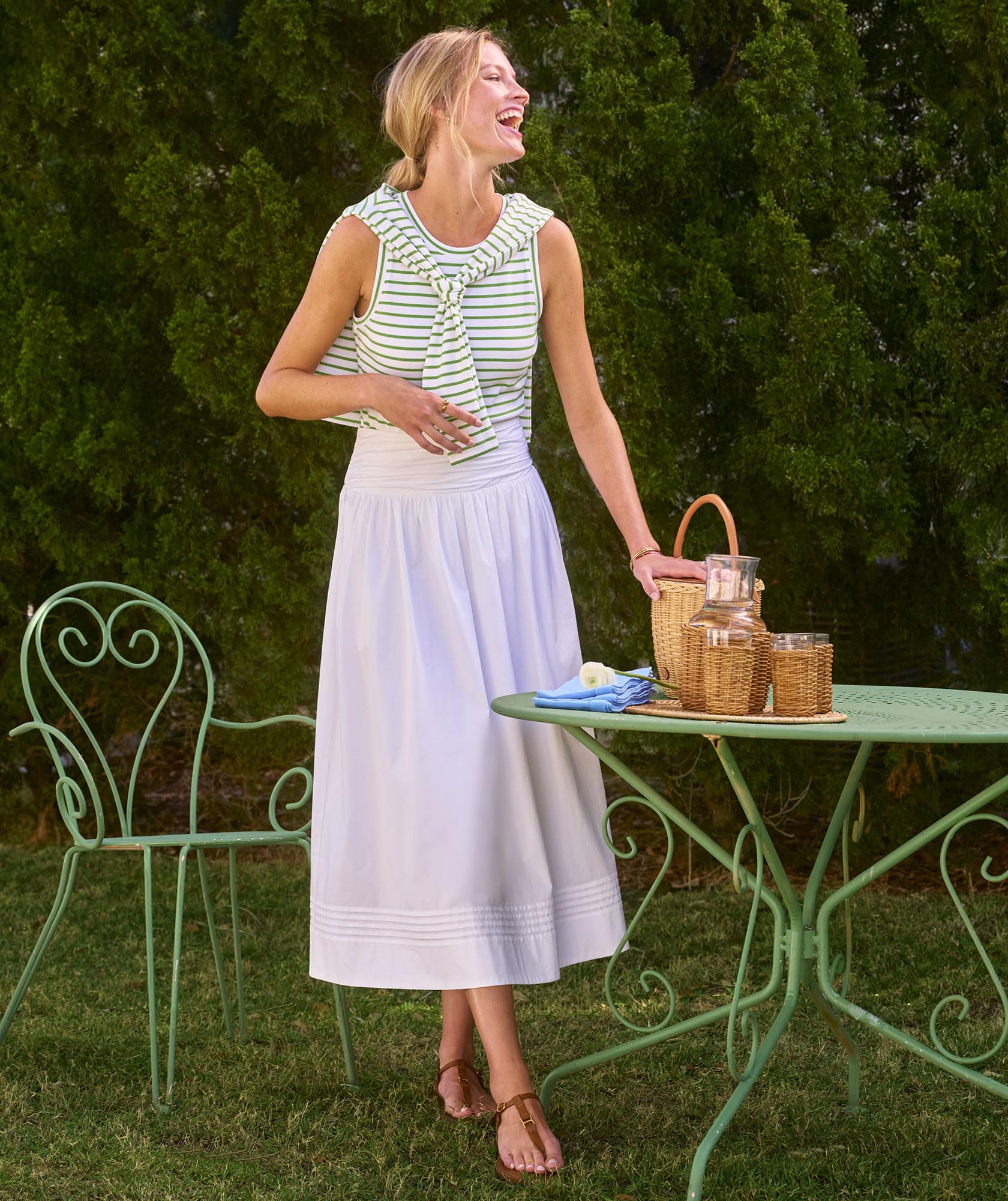 vineyard vines Katama Maxi Skirt, White, XS