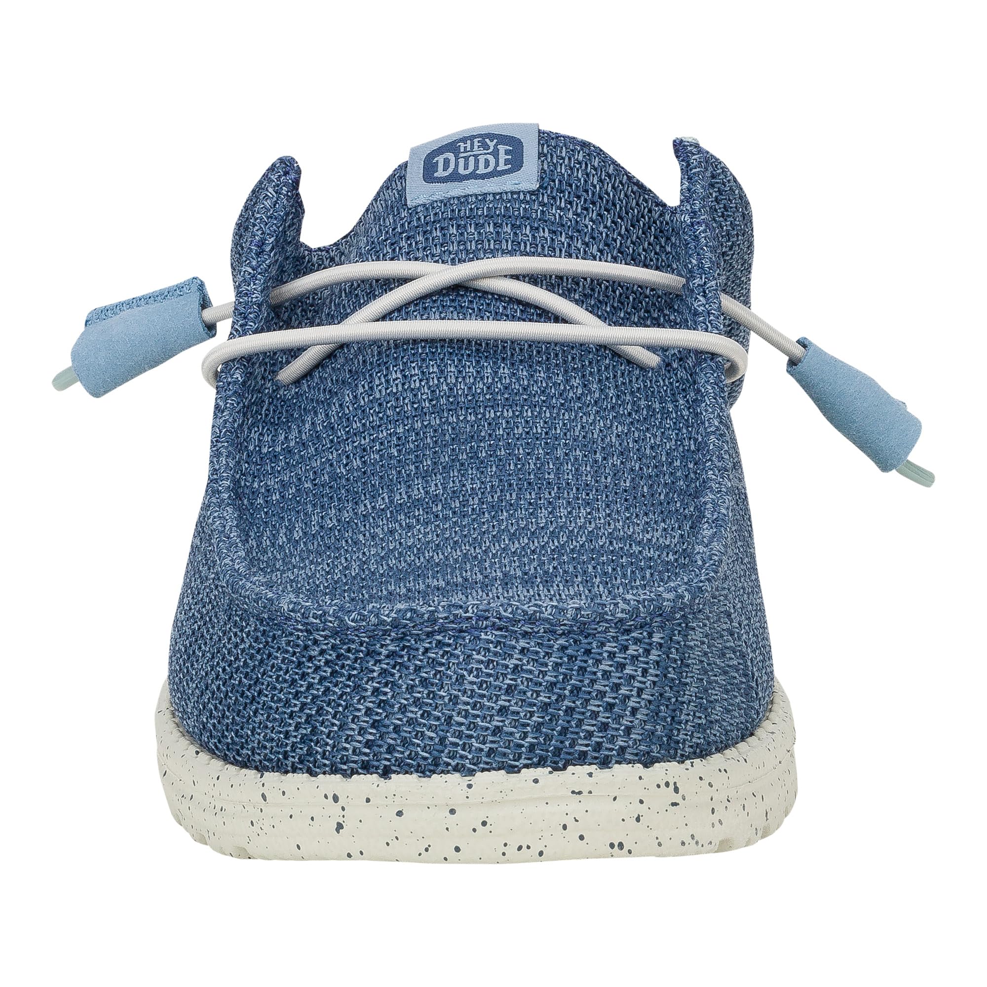 HEYDUDE Wally Slip Stretch Sox Faded Denim/Sargasso Blue Size 11, Men’s Shoes, Men's Slip-on Loafers, Comfortable & Light-Weight