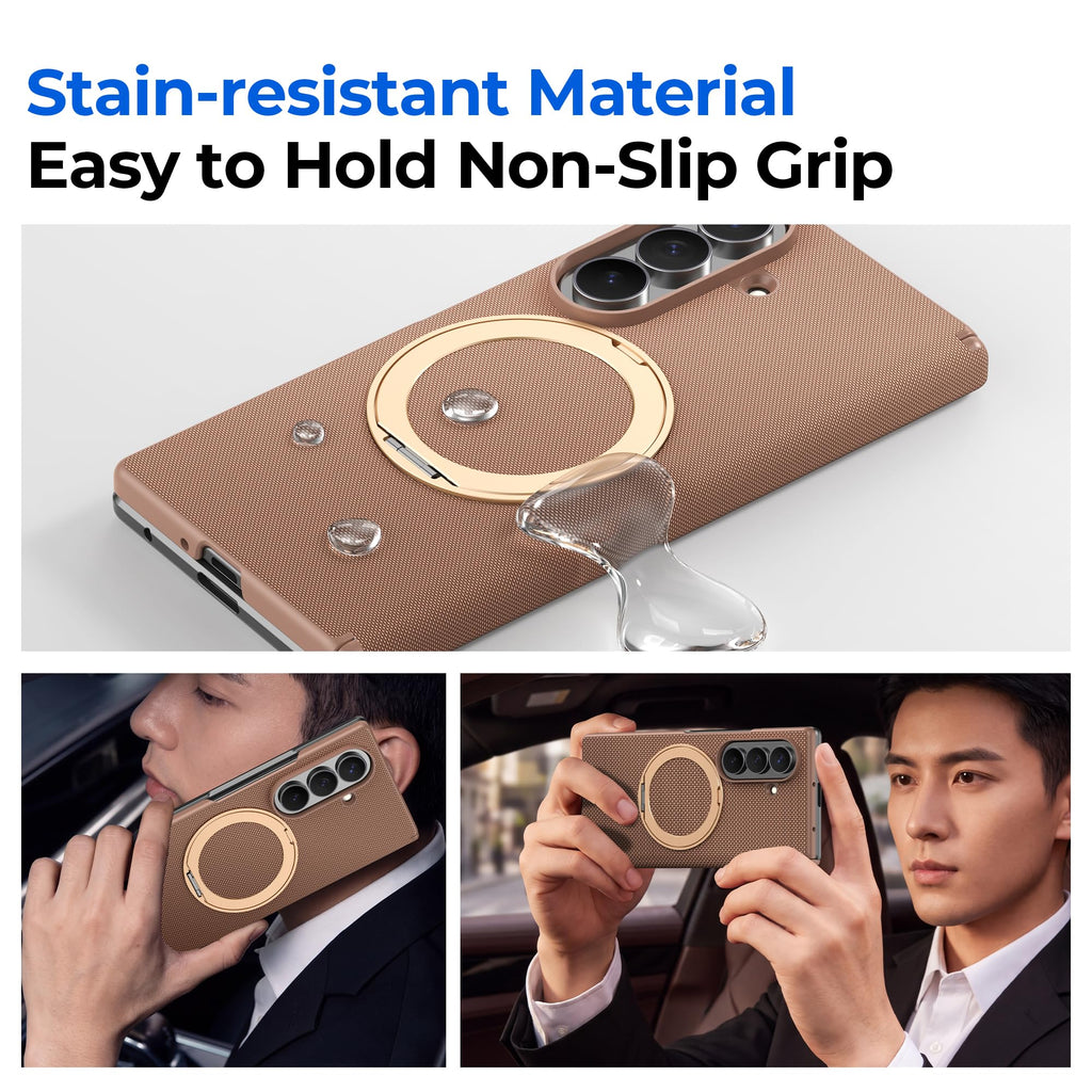 For Samsung Galaxy Z Fold 8 Ultra Case Slim Tech Woven Texture with Stand