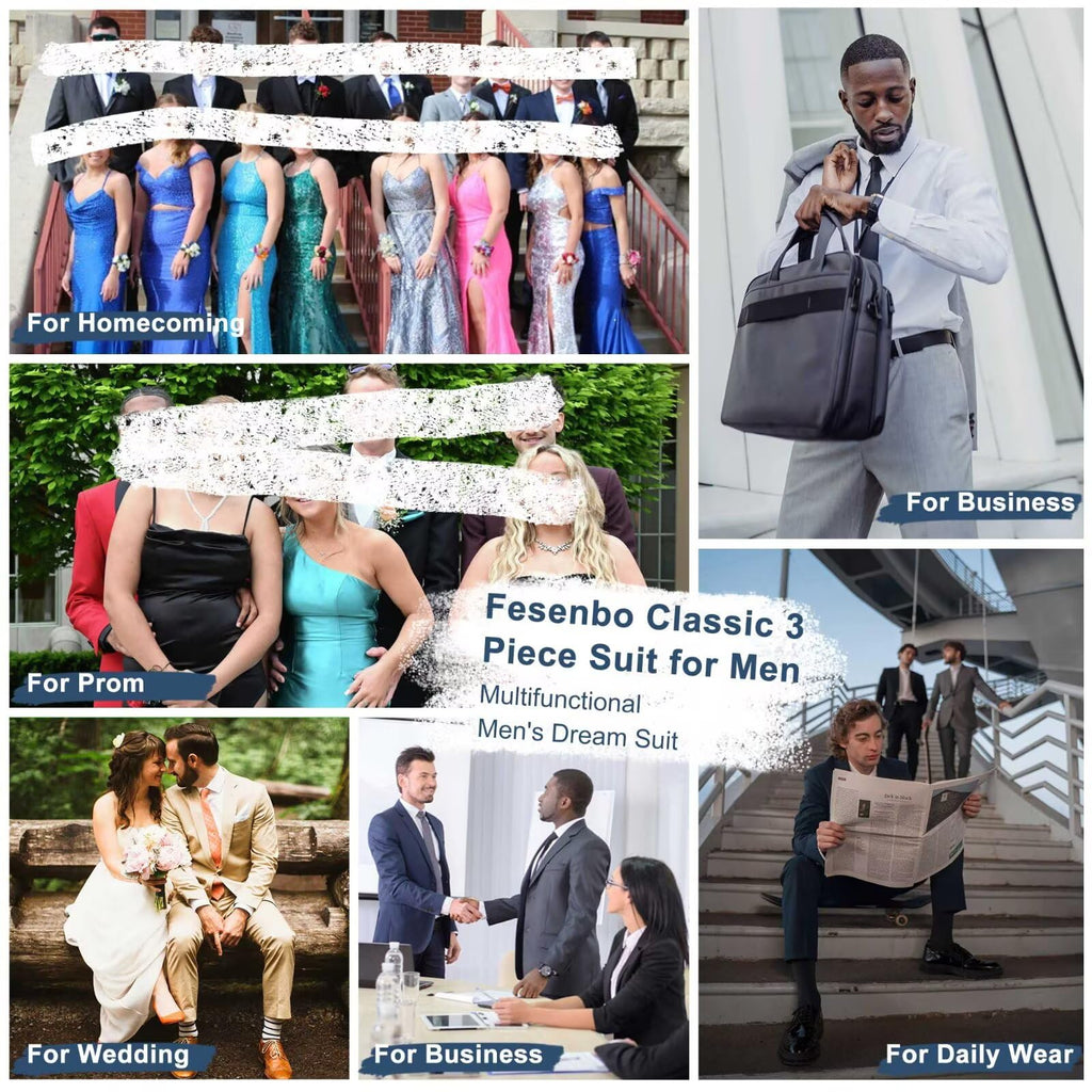 Double Breasted Suit Mens Slim Fit 2 Piece Mens Suit Blazer Dress Pants Set Formal Easter White Suit Men Prom Tuxedo Men M