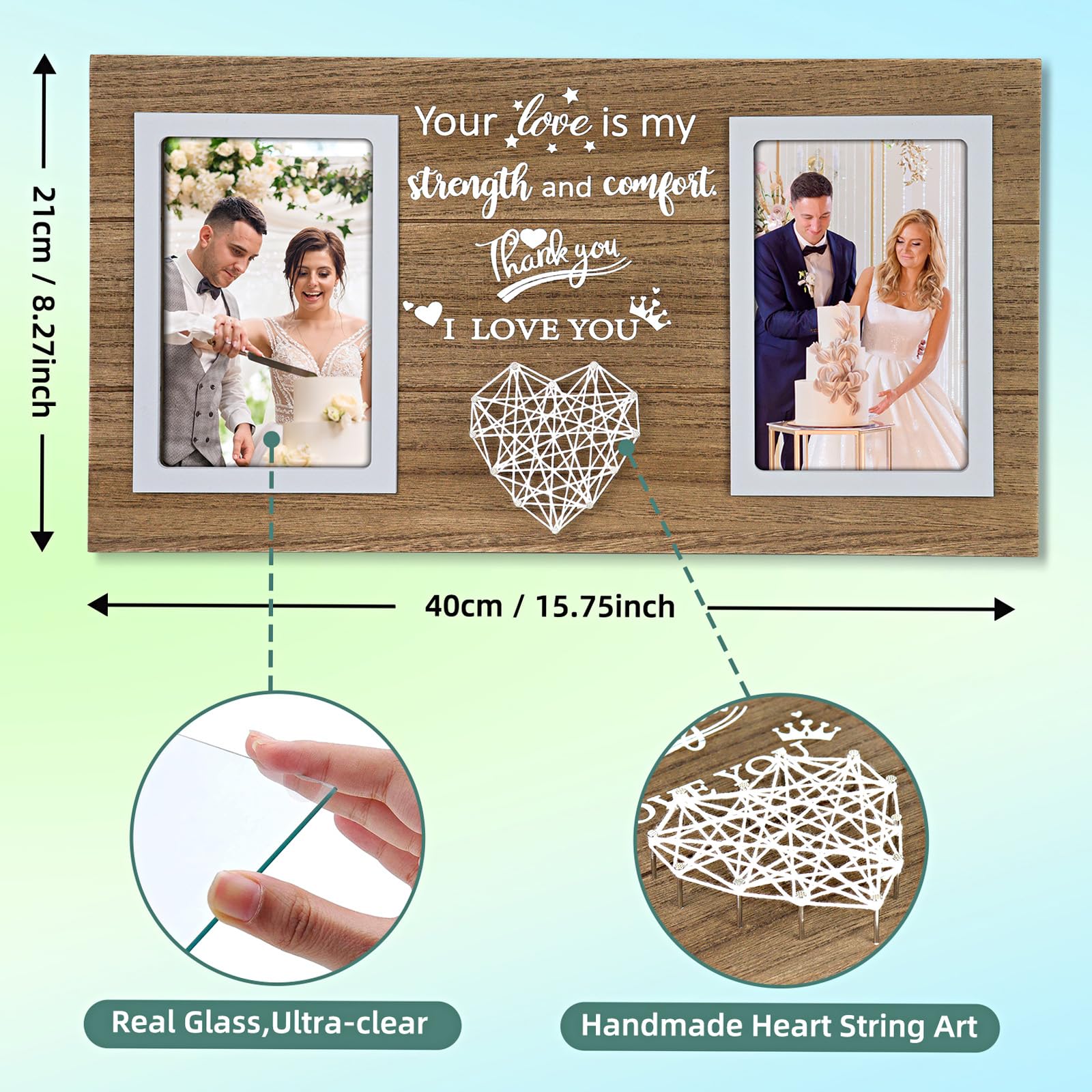ZEEYUAN 4x6 Picture Frame Gifts For Mom Mothers Day Photo Gifts for Mom from Daughter or Son, Personalized Mother’s Day Presents Anniversary Birthday Wedding Gift for Wife Couples Love Picture Frame