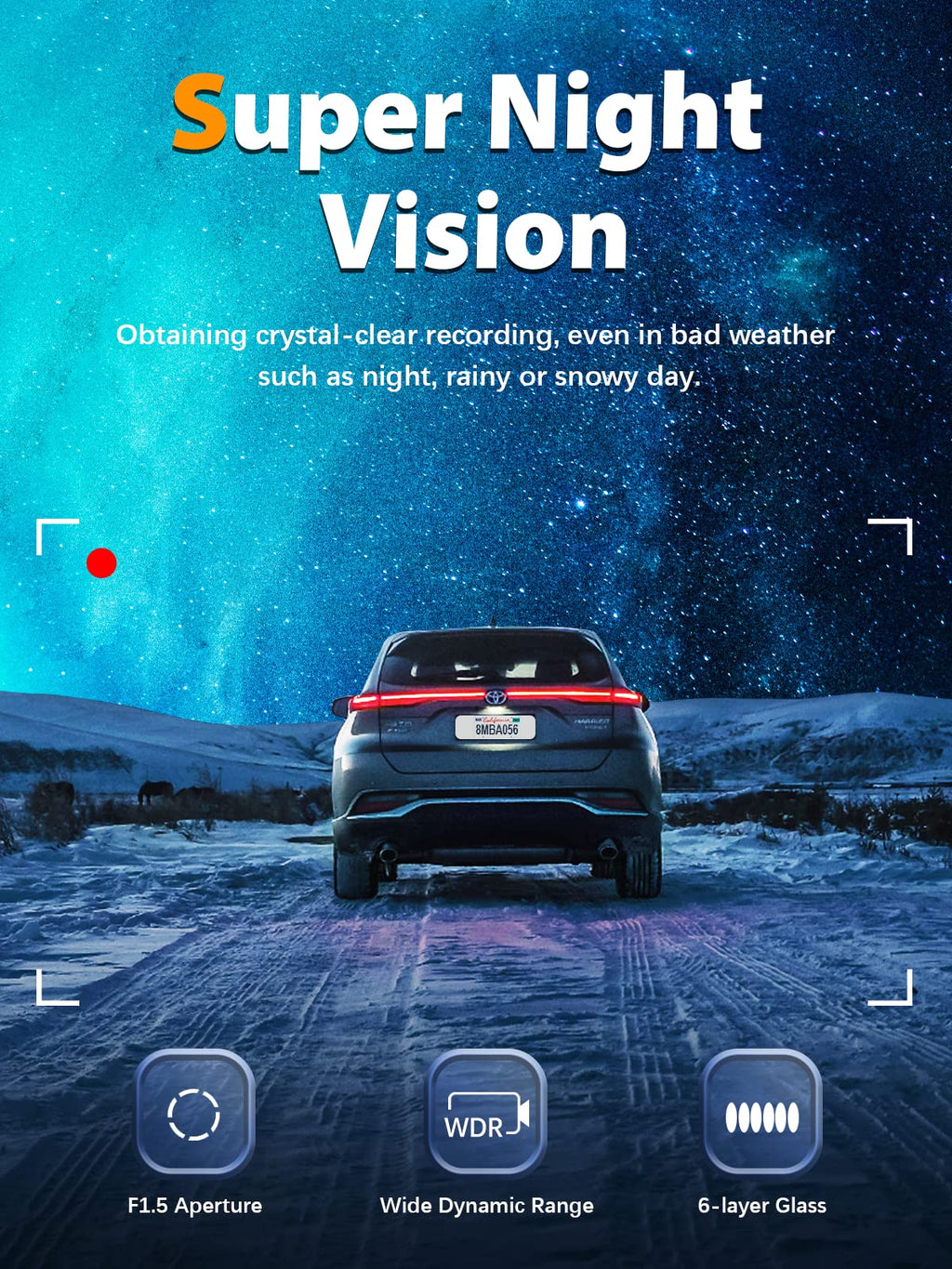 ARIFAYZ Dash Cam Front and Rear 4K+1080P, Free 64GB Card, Built-in WiFi, Dash Camera for Cars, Car Camera, Dual Dashcams for Cars with Night Vision, 24 Hours Parking Monitor, Loop Recording