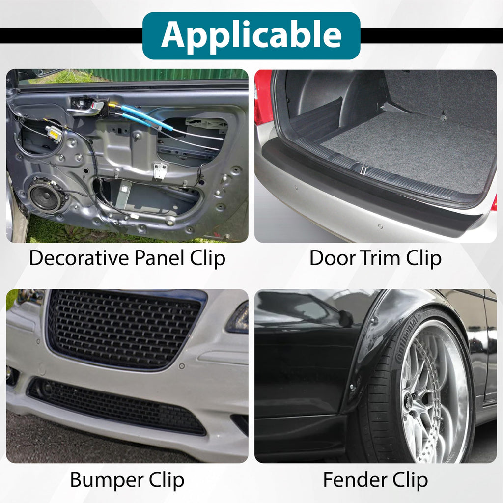 200 PCS Car Plastic Trim Boot Rivets Push Clip Fastener, 8mm Plastic Fender Clips Push Pins, Retainer Clips Automotive Fits for GM 1605396, 1595864 for Chrysler 6030441 for Ford 388577S, W705589-S300