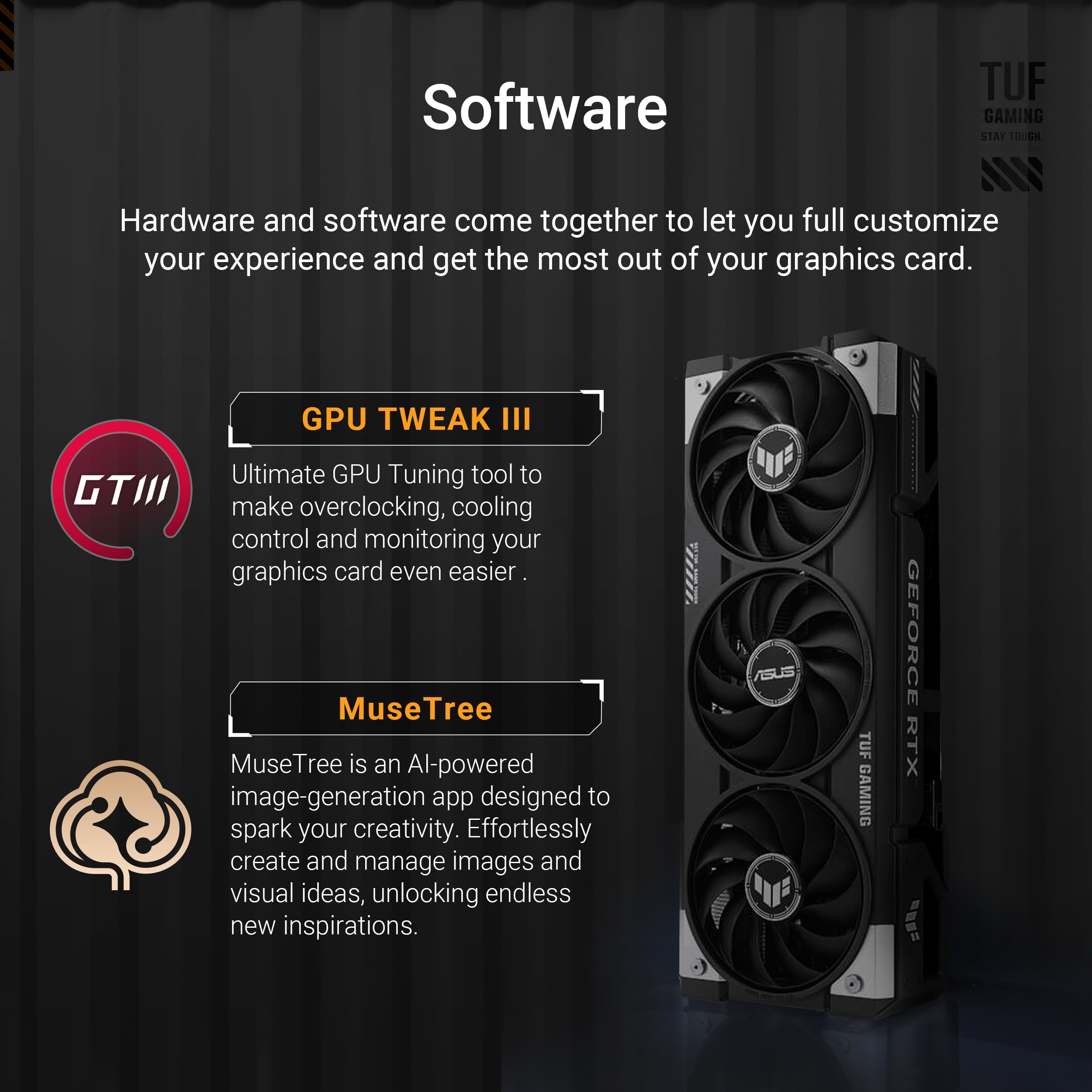 ASUS TUF GeForce RTX™ 5060 Ti 8GB GDDR7 OC Edition Graphics Card, NVIDIA, Desktop (PCIe® 5.0, HDMI®/DP 2.1, 3.1-Slot, Military-Grade Components, Protective PCB Coating, Axial-tech Fans)