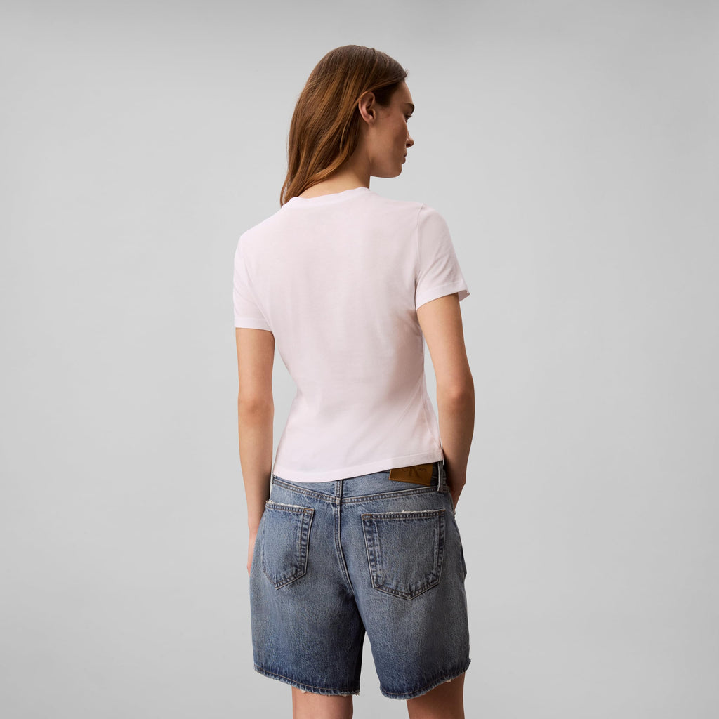 Calvin Klein Women's Slim Fit Cotton Modal Monogram Tee