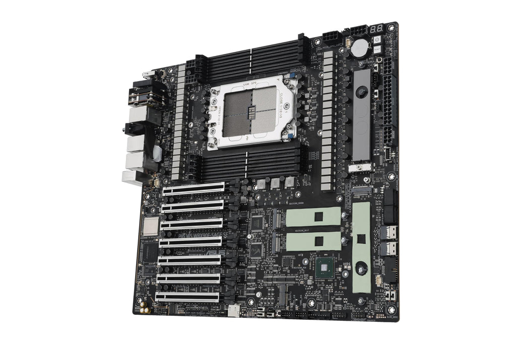 ASUS Pro WS WRX90E-SAGE SE EEB Workstation Motherboard, AMD Ryzen™ Threadripper™ PRO 7000 WX-Series, ECC R-DIMM DDR5, 32 Power-Stage,7xPCIe 5.0x16, PCIe 5.0 M.2, 10Gb & 2.5Gb LAN, Multi-GPU Support