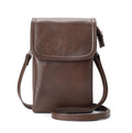 befen Genuine Leather Cell Phone Crossbody Purses for Women, Small Cross Body Bags for Women Travel (Dark Brown)