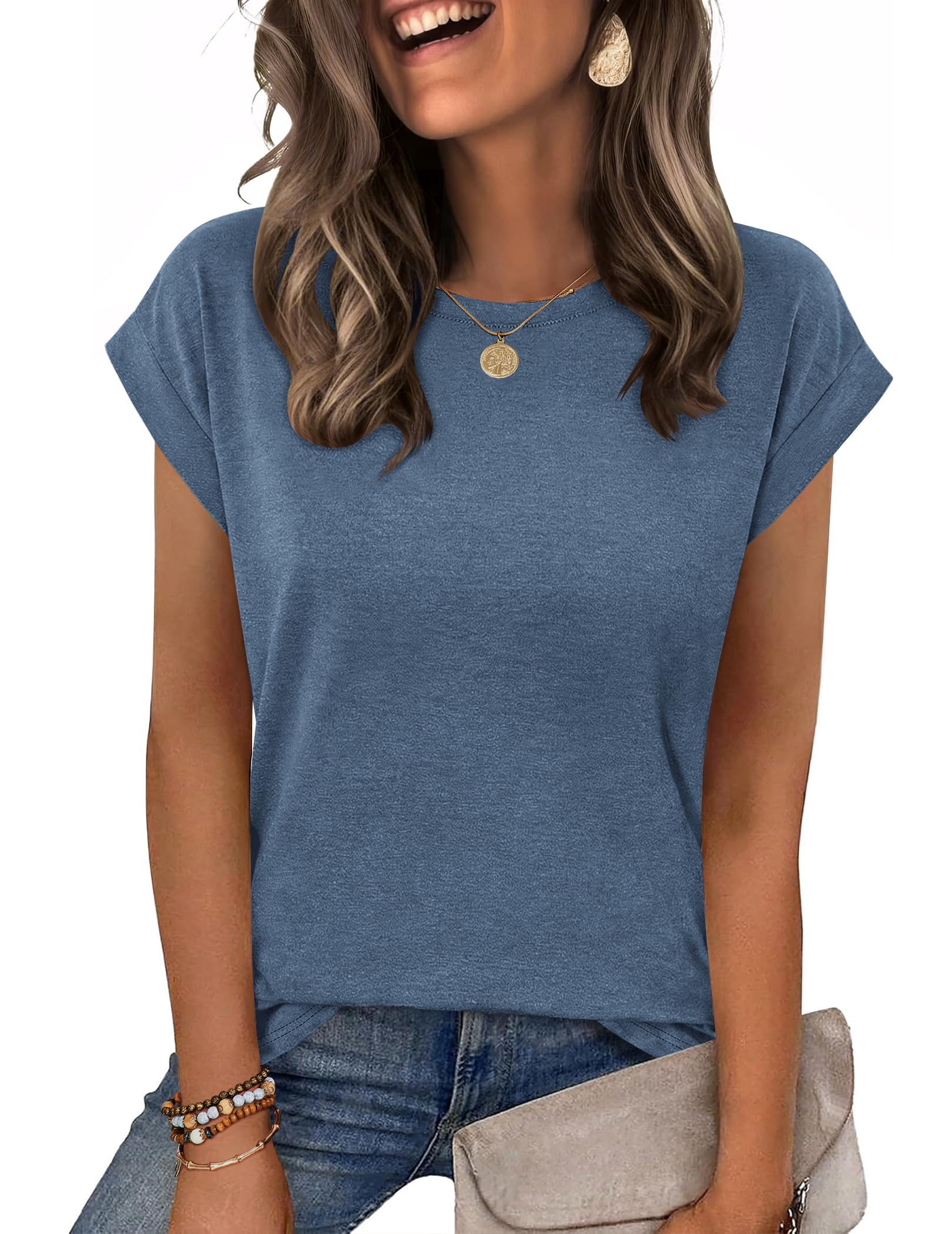 Zeagoo Womens Tops Summer Casual Dress Tee Shirts Business Dressy Spring Fashion Outfits Trendy Clothes