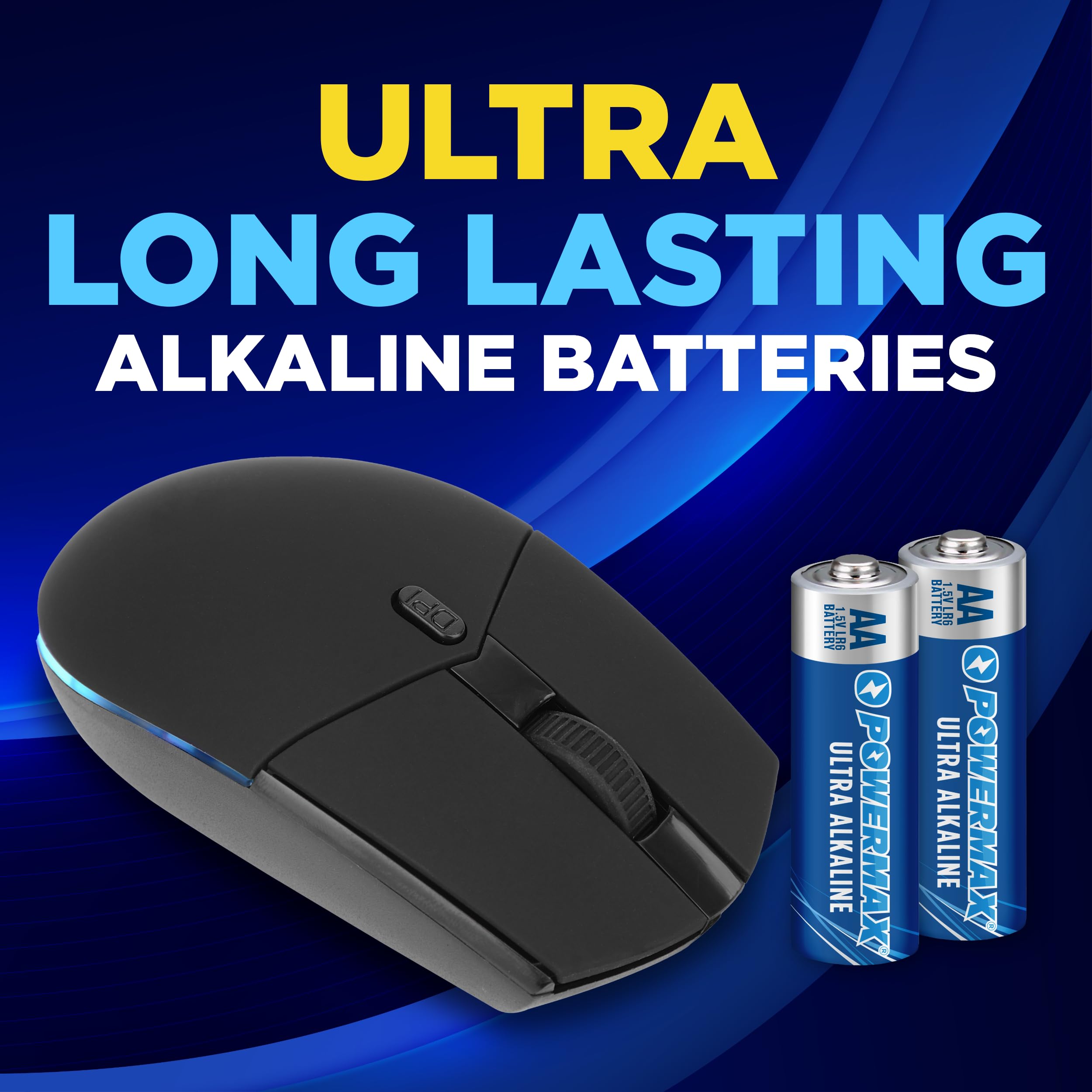 Powermax 24-Count AA Batteries, Ultra Long Lasting Alkaline Battery, 10-Year Shelf Life, Reclosable Packaging