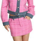 Victoria's Secret Pink | Elle Denim Tweed Skirt, Pink Tweed/Blue Wash, 8
